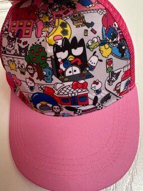 Sanrio Character Trucker Hat Pink Hello Kitty Kuromi Badtz-Maru Cap NWT